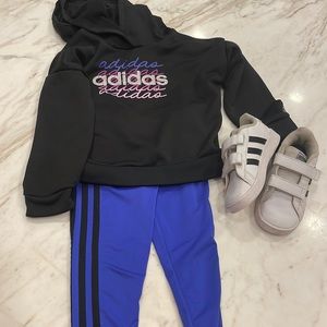 3T Girls Adidas leggings and hoodie